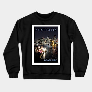 Sydney Night Skyline Crewneck Sweatshirt